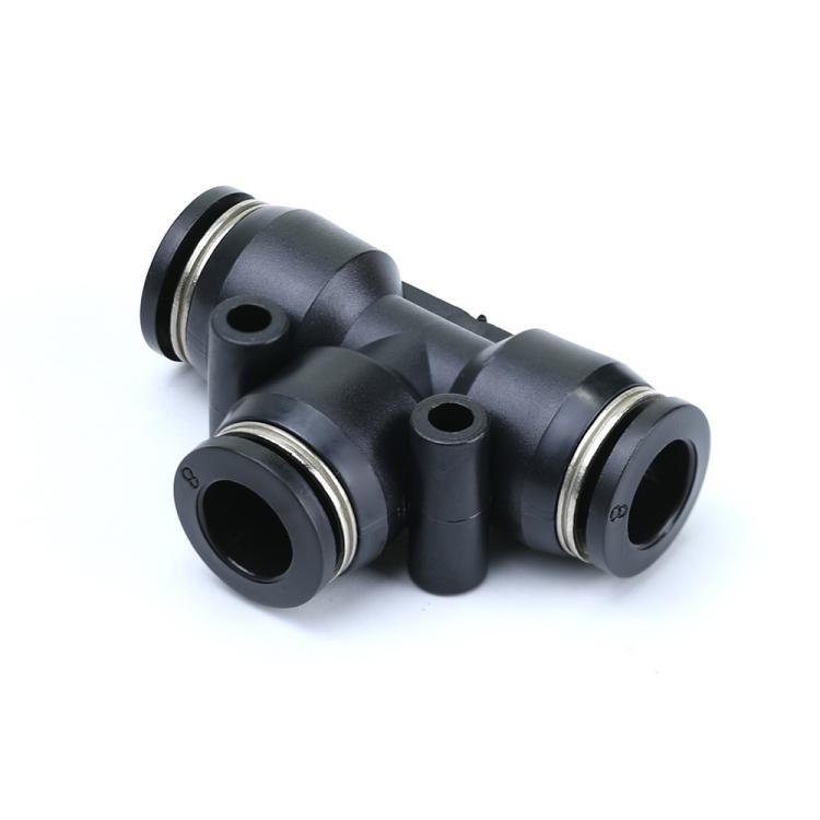 Black plastic fitting PE series pneumatic fitting for pneumatic part