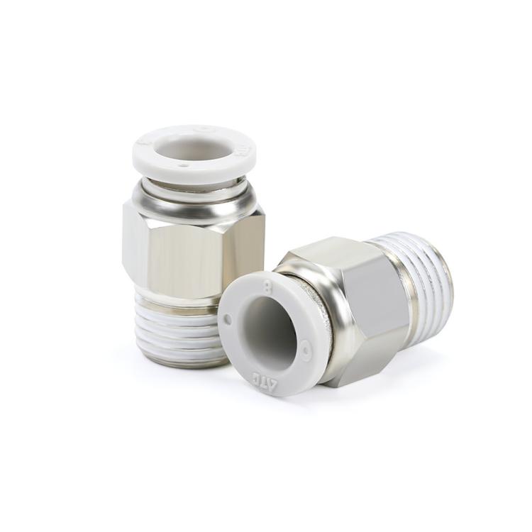 Pneumatic fitting PC series White plastic fitting for pneumatic part