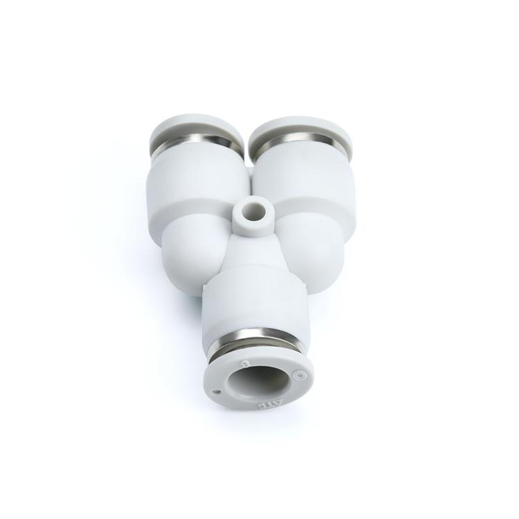 Pneumatic fitting PY series white plastic fitting for pneumatic part