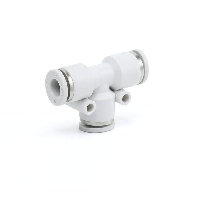 Pneumatic white plastic fitting PE series fitting for pneuamtic part