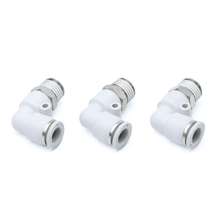 White plastic fitting PL series pneumatic fitting for pneumatic part